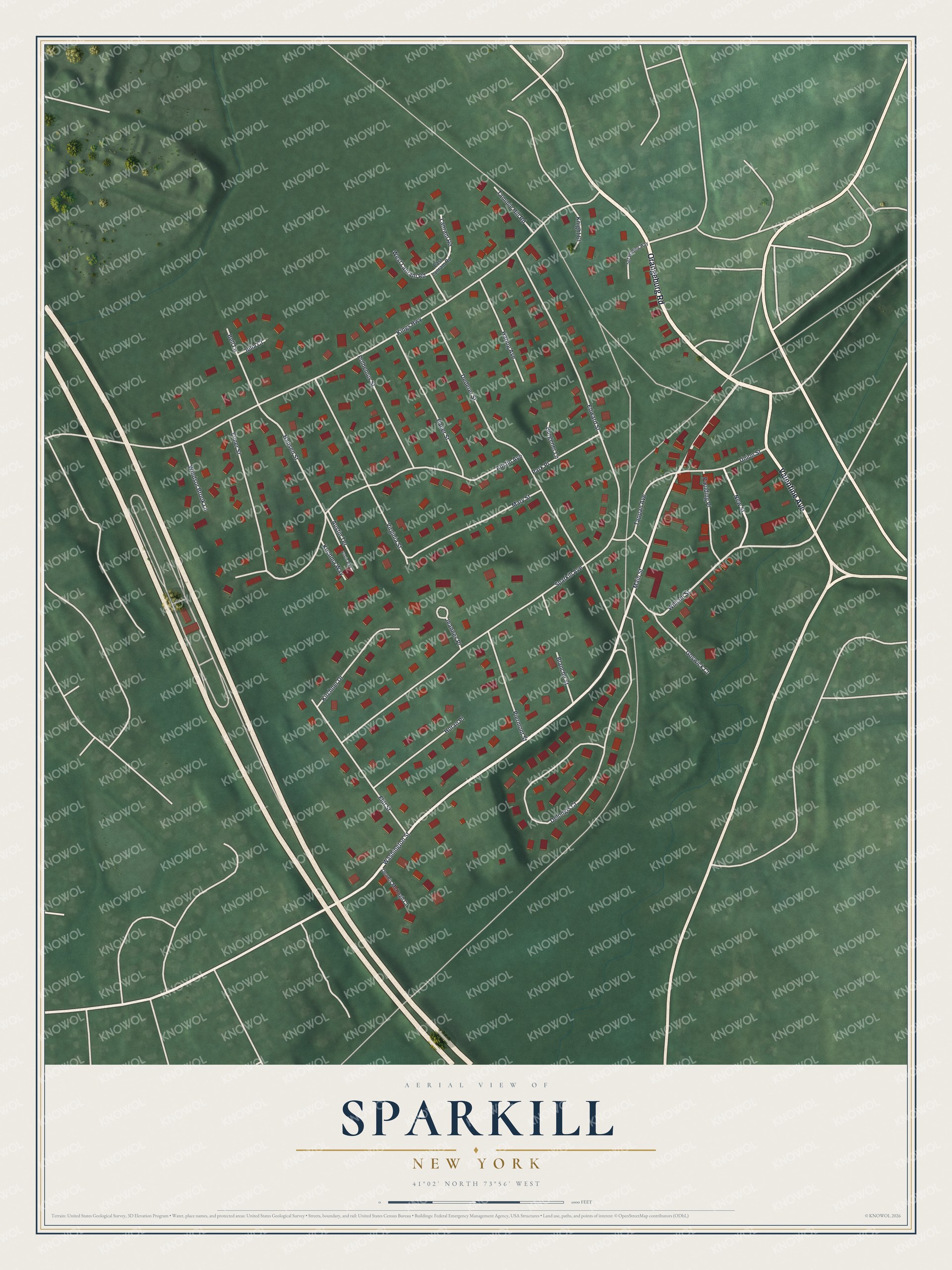 Watermarked full-map preview of Sparkill, New York
