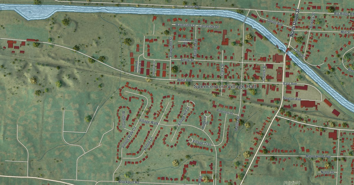 Map of Spencerport, New York in 2026