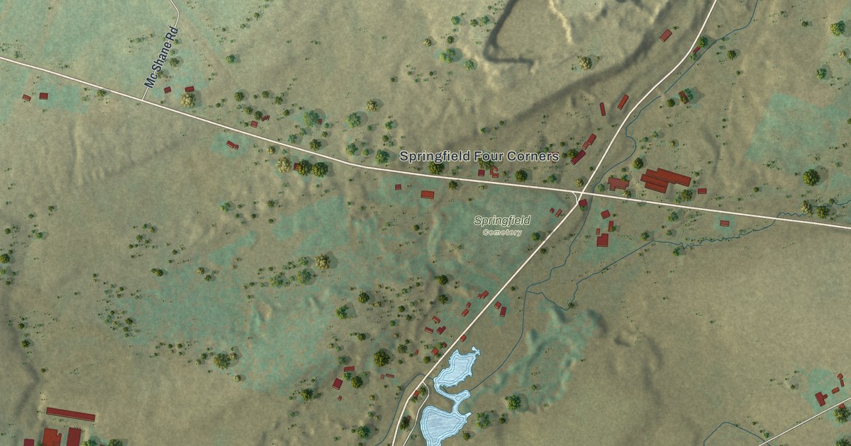 Map of Springfield Center, New York in 2026