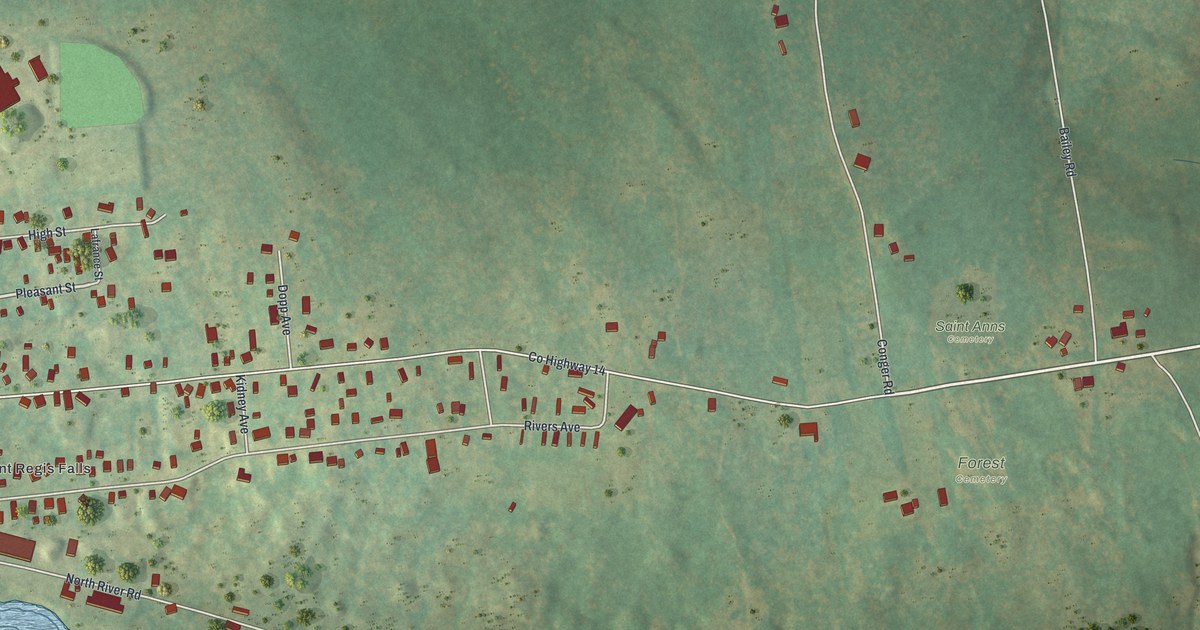 Map of St. Regis Falls, New York in 2026