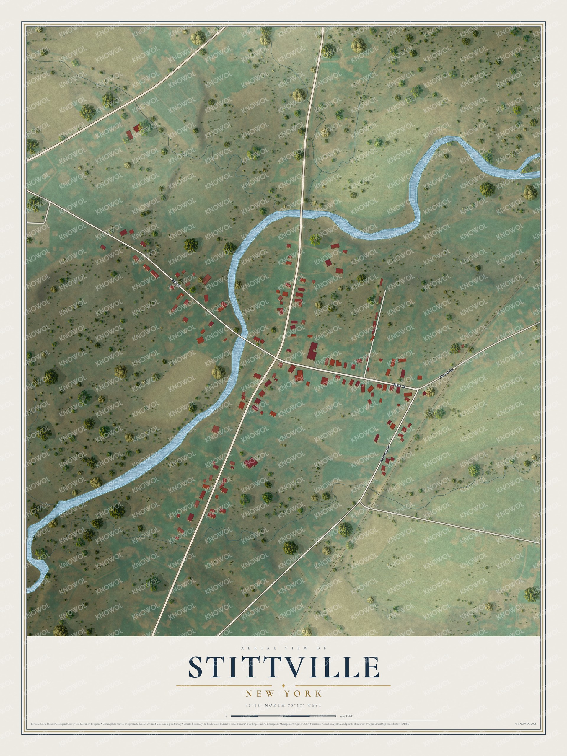 Watermarked full-map preview of Stittville, New York