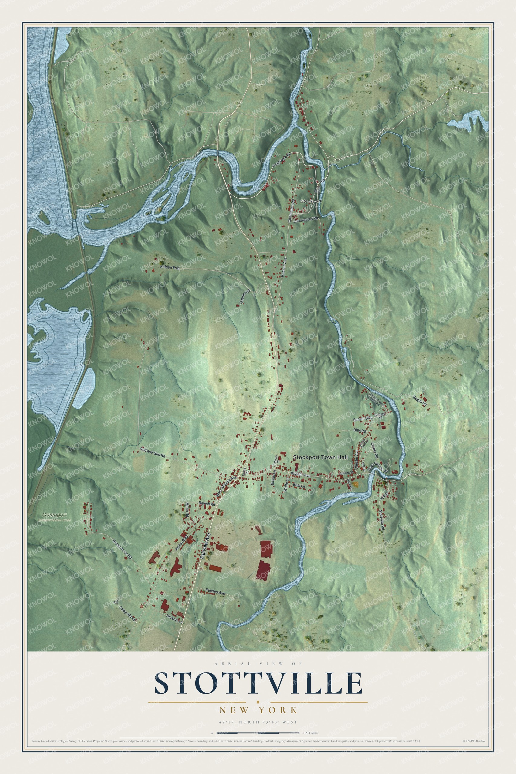 Watermarked full-map preview of Stottville, New York
