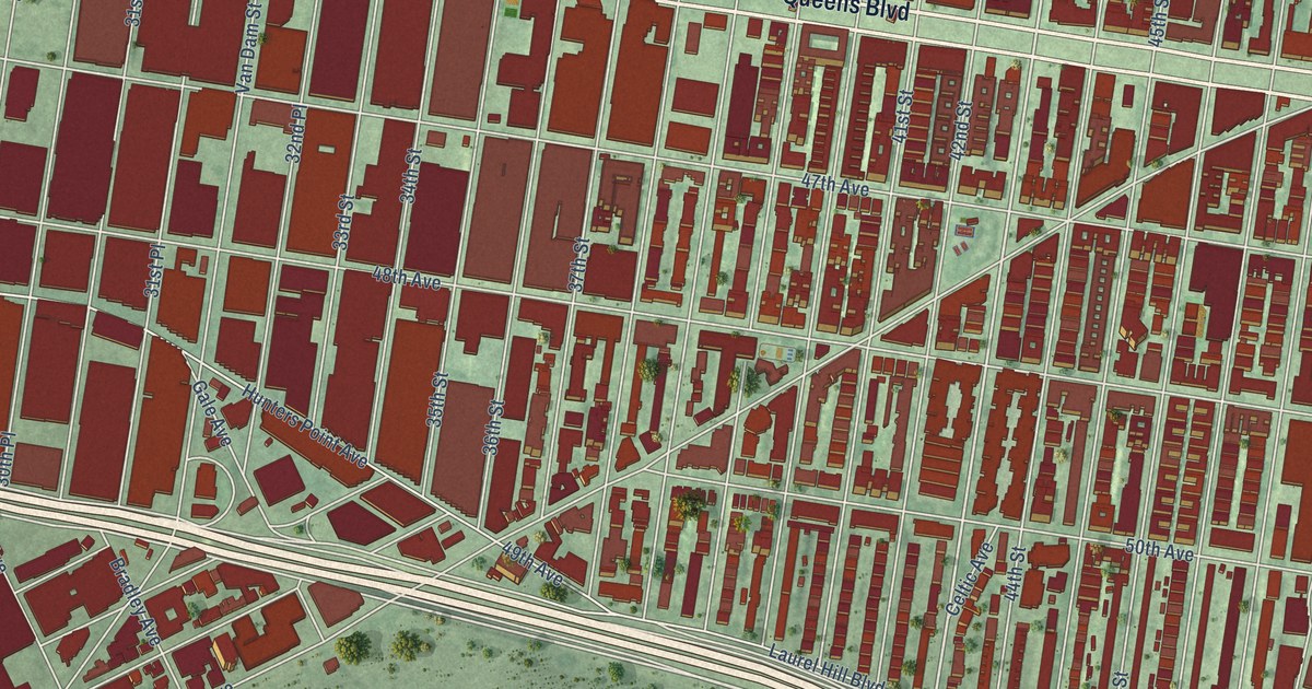 Detailed Map of Sunnyside, New York