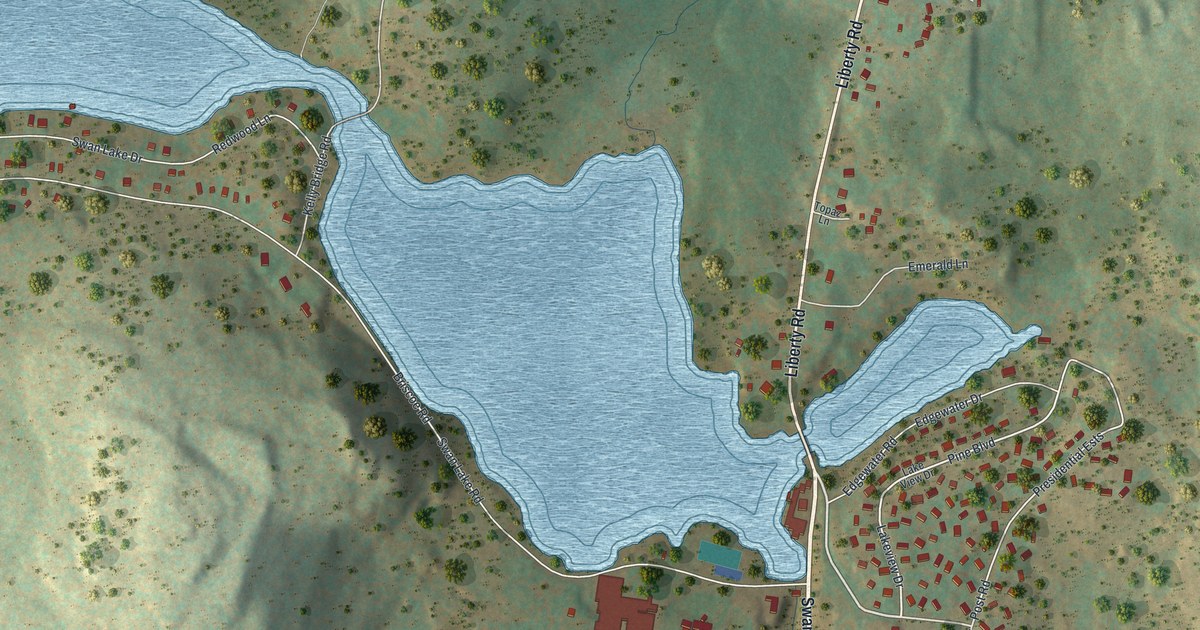 Map of Swan Lake, New York in 2026