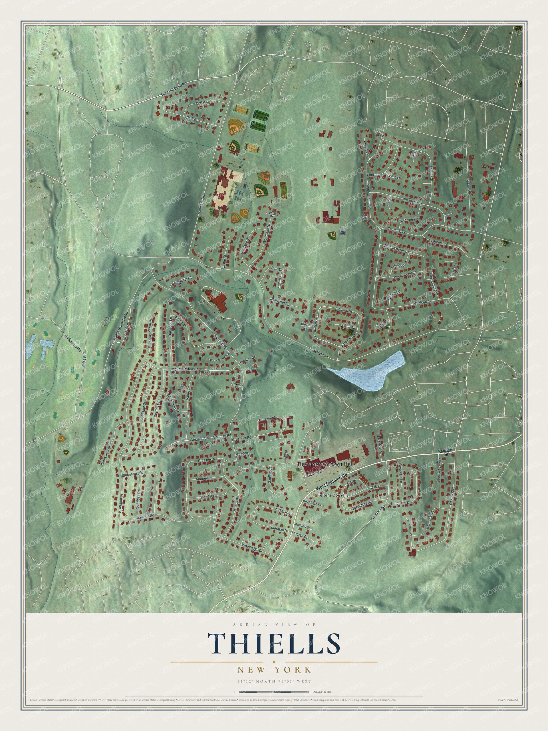 Watermarked full-map preview of Thiells, New York