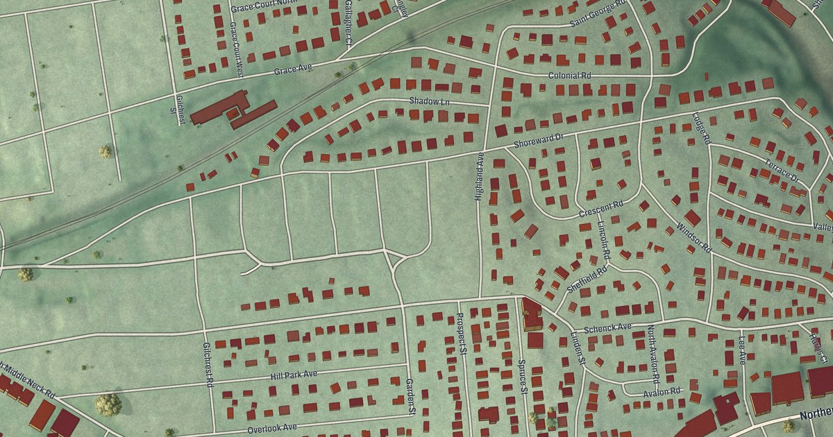 Map of Thomaston, New York in 2026
