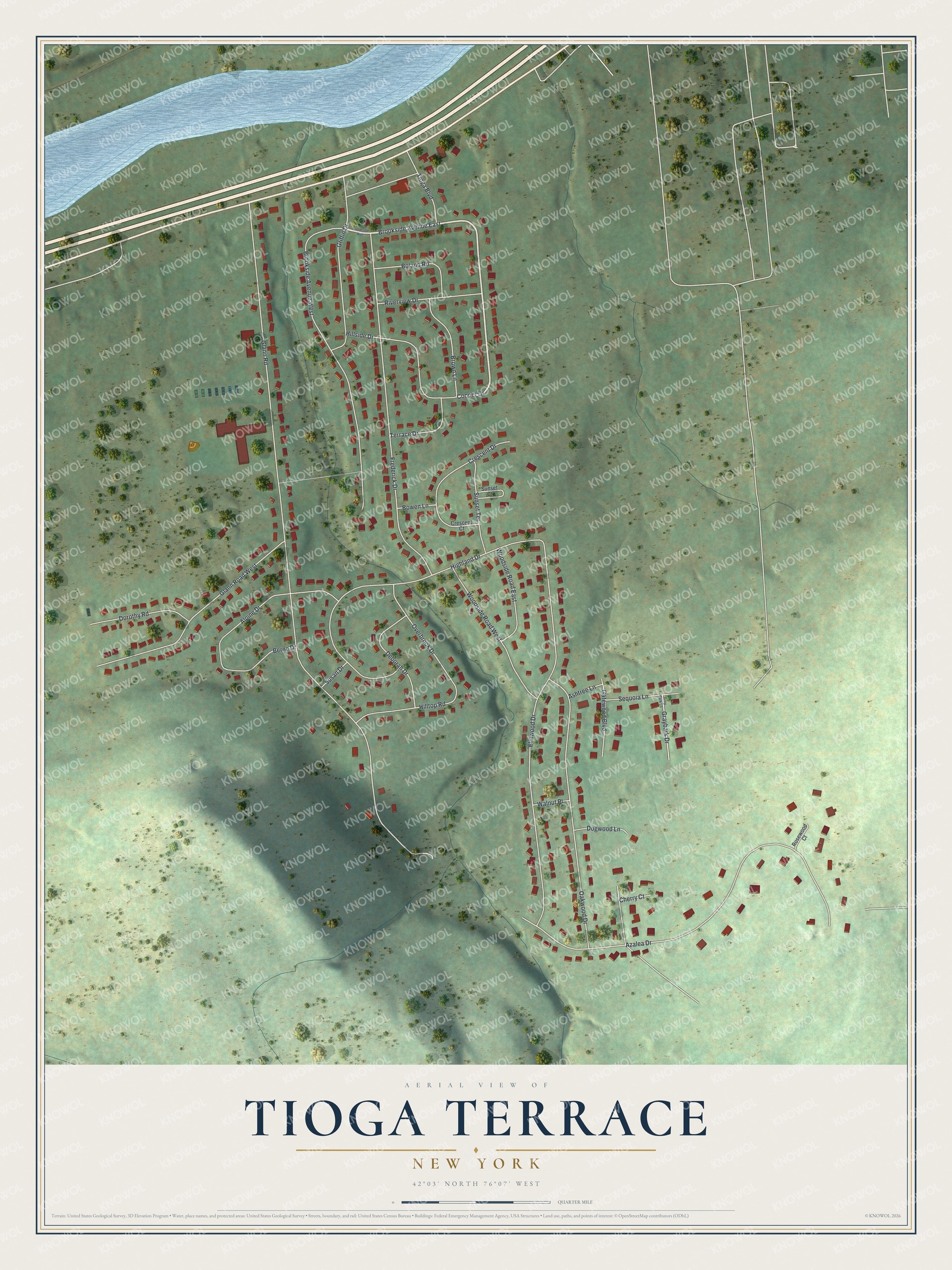 Watermarked full-map preview of Tioga Terrace, New York