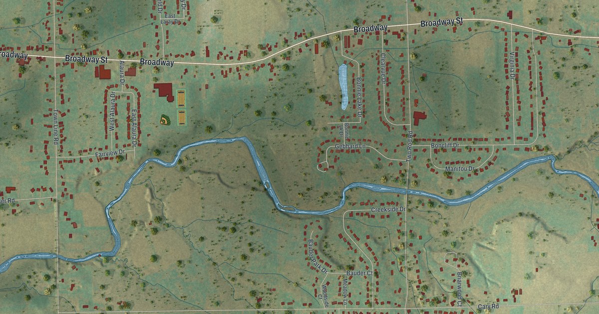 Map of Town Line, New York in 2026