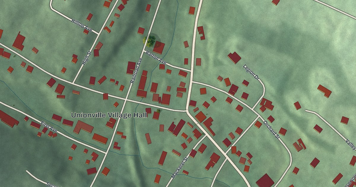 Map of Unionville, New York in 2026
