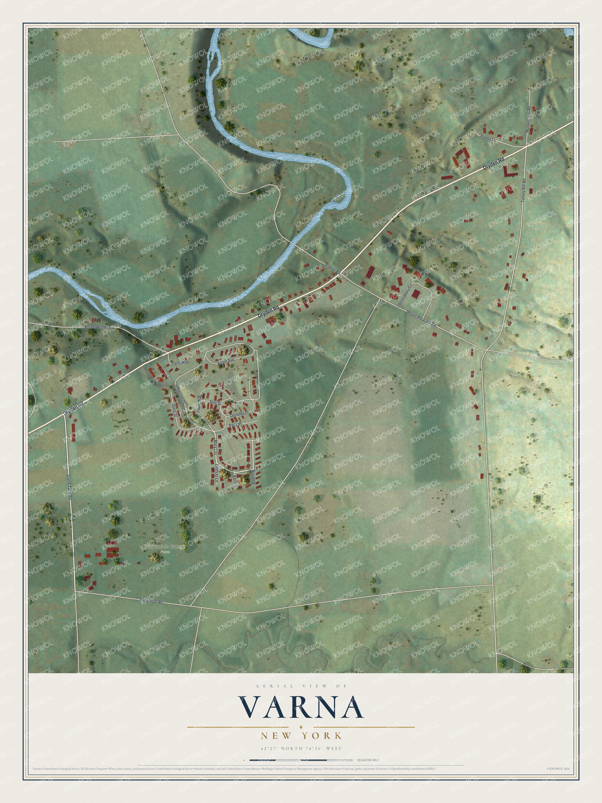 Watermarked full-map preview of Varna, New York