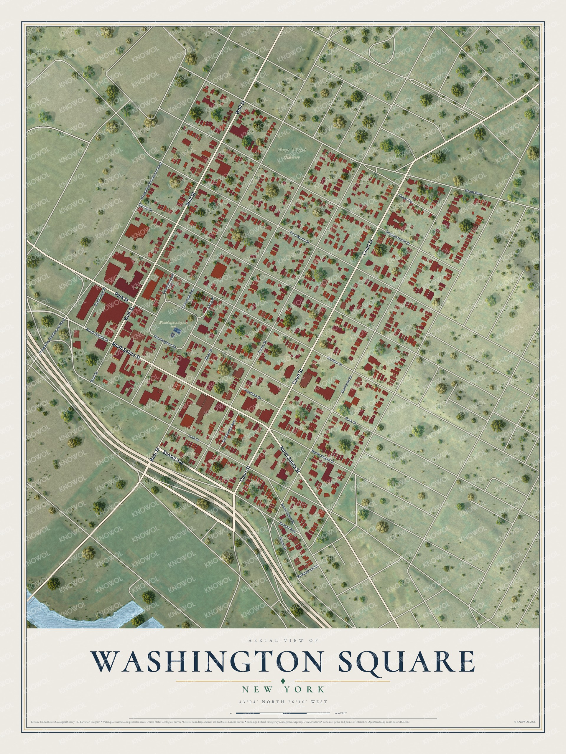 Watermarked full-map preview of Washington Square, New York