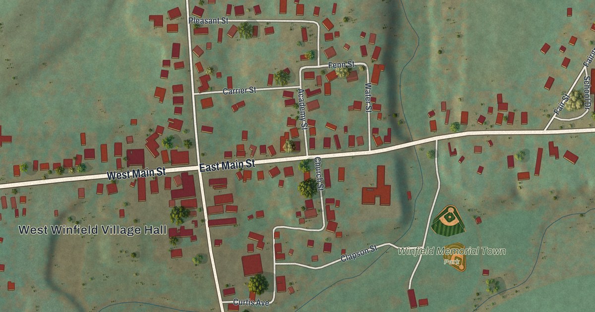 Map of West Winfield, New York in 2026