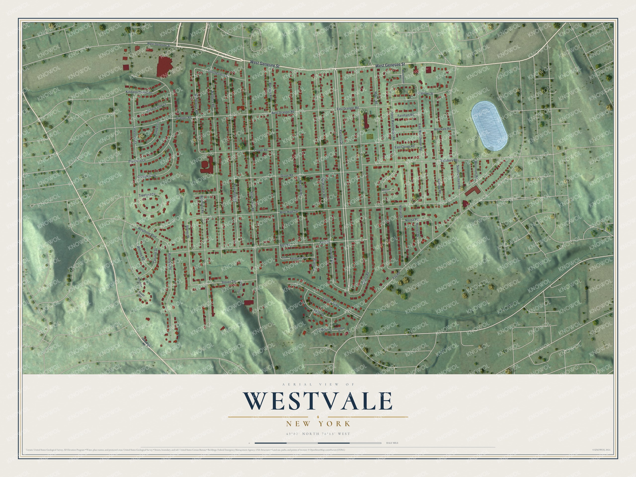 Watermarked full-map preview of Westvale, New York