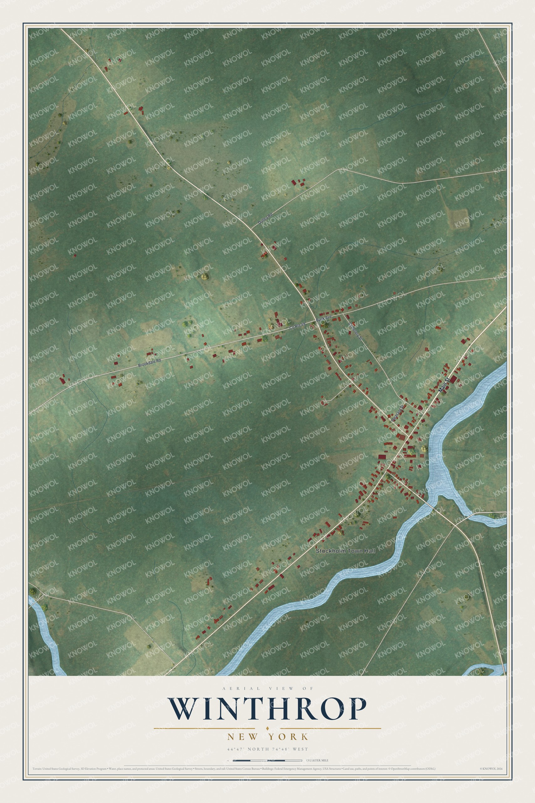 Watermarked full-map preview of Winthrop, New York