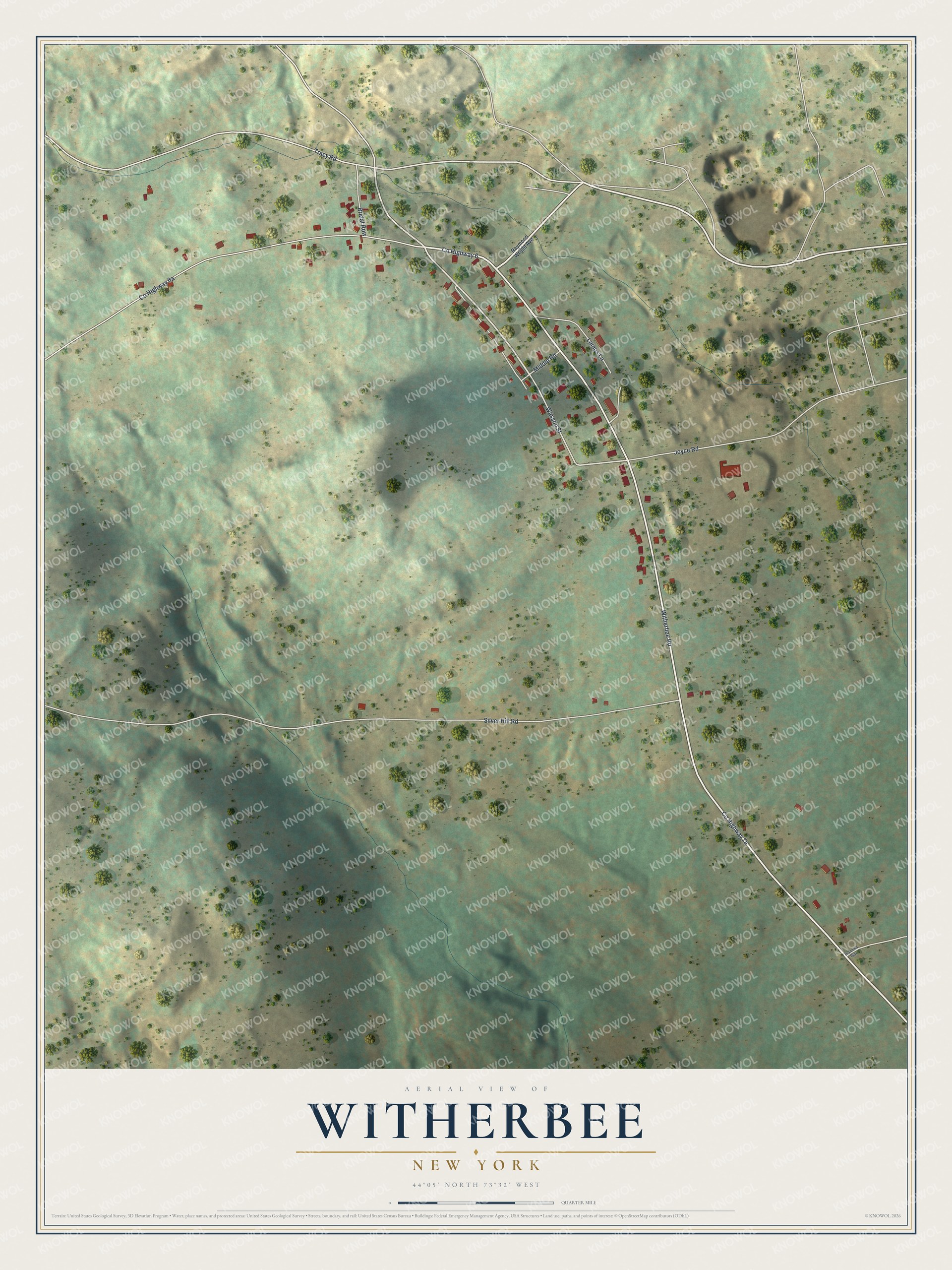 Watermarked full-map preview of Witherbee, New York
