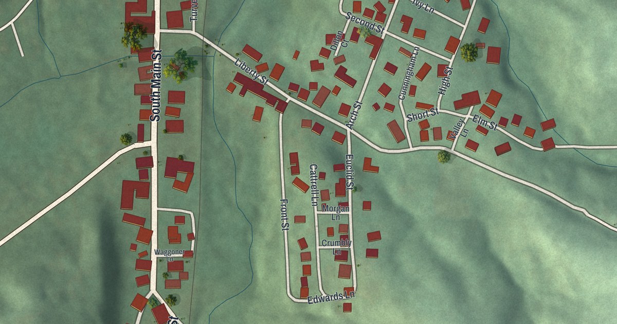 Map of Amsterdam, Ohio in 2026