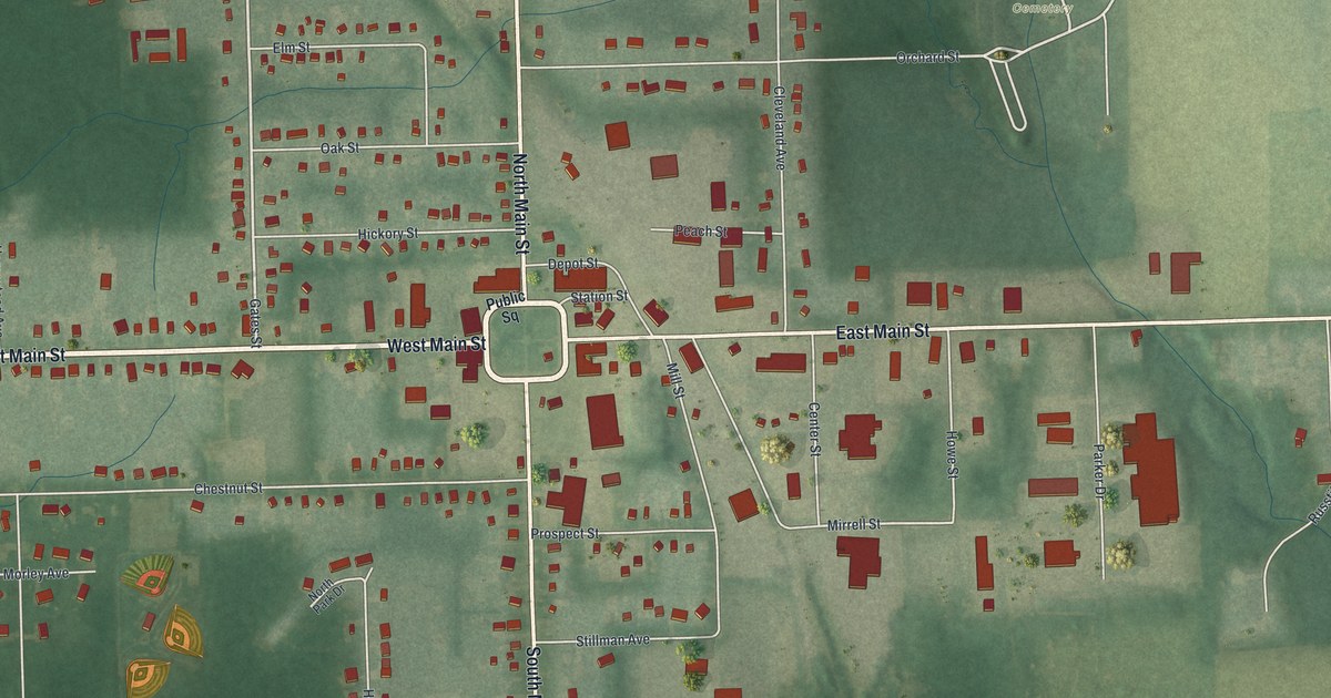 Map of Andover, Ohio in 2026