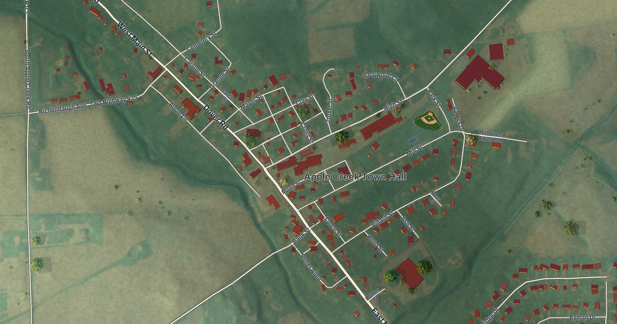 Map of Apple Creek, Ohio in 2026