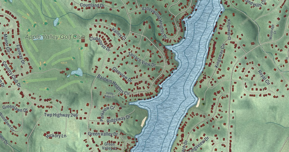 Map of Apple Valley, Ohio in 2026