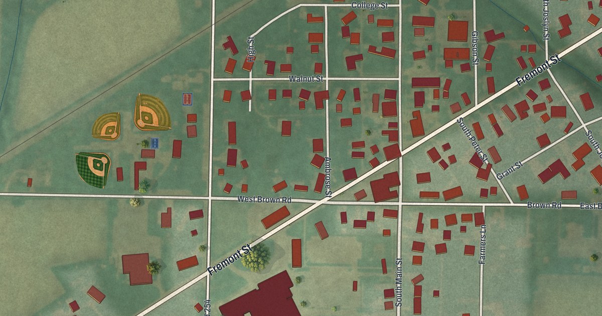 Map of Arcadia, Ohio in 2026