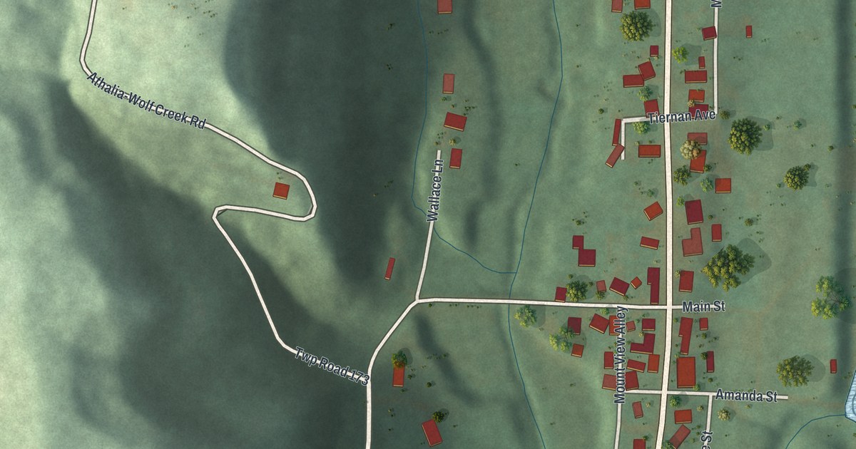 Map of Athalia, Ohio in 2026