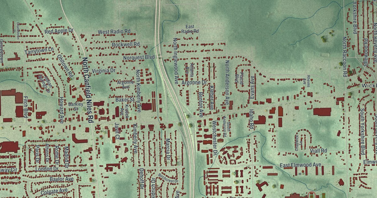 Map of Austintown, Ohio in 2026