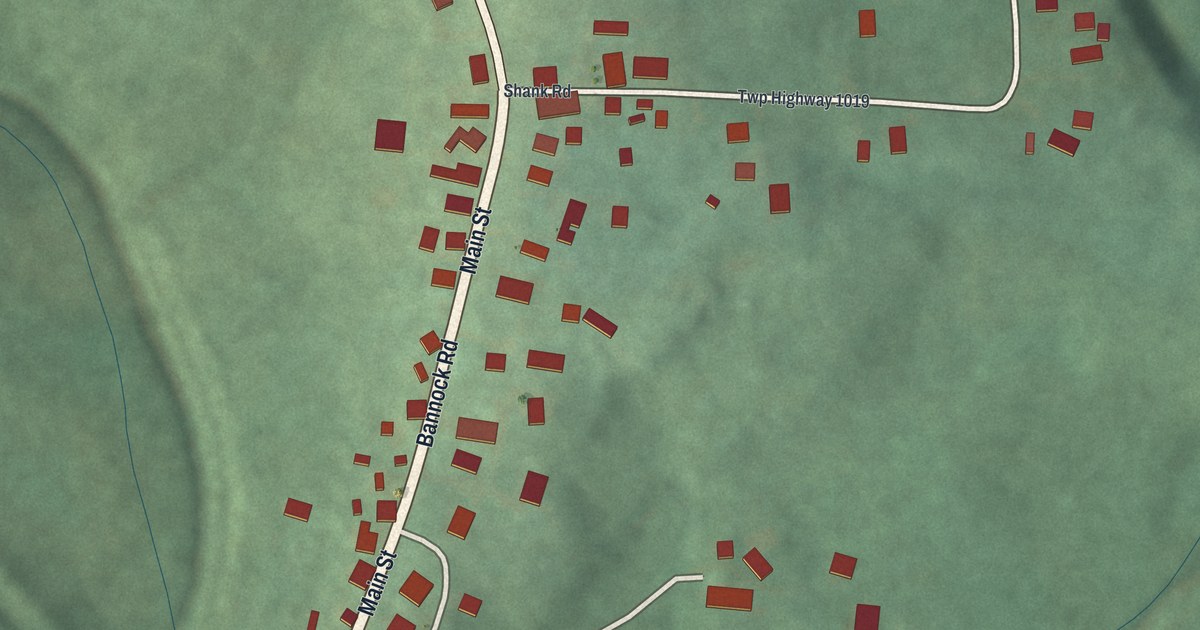 Map of Bannock, Ohio in 2026