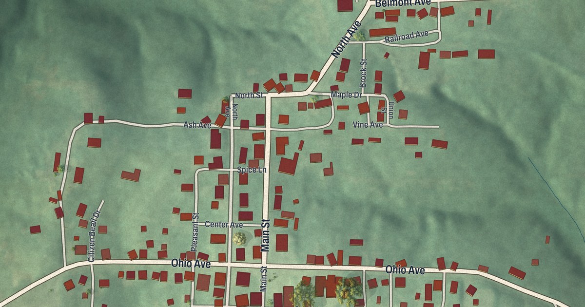 Map of Beallsville, Ohio in 2026
