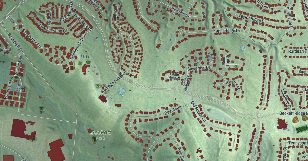 Map of Beckett Ridge, Ohio in 2026