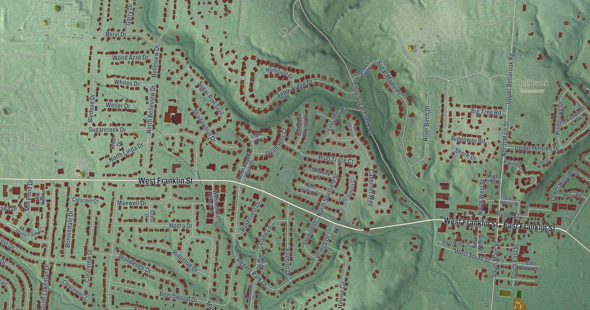 Map of Bellbrook, Ohio in 2026