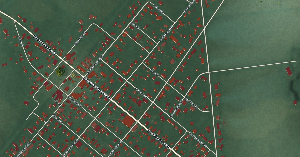 Map of Belle Center, Ohio in 2026