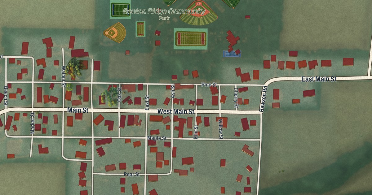 Map of Benton Ridge, Ohio in 2026