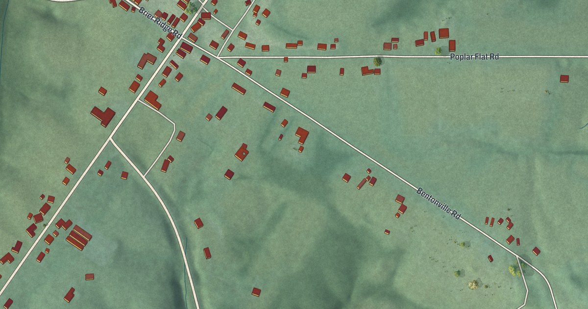 Map of Bentonville, Ohio in 2026
