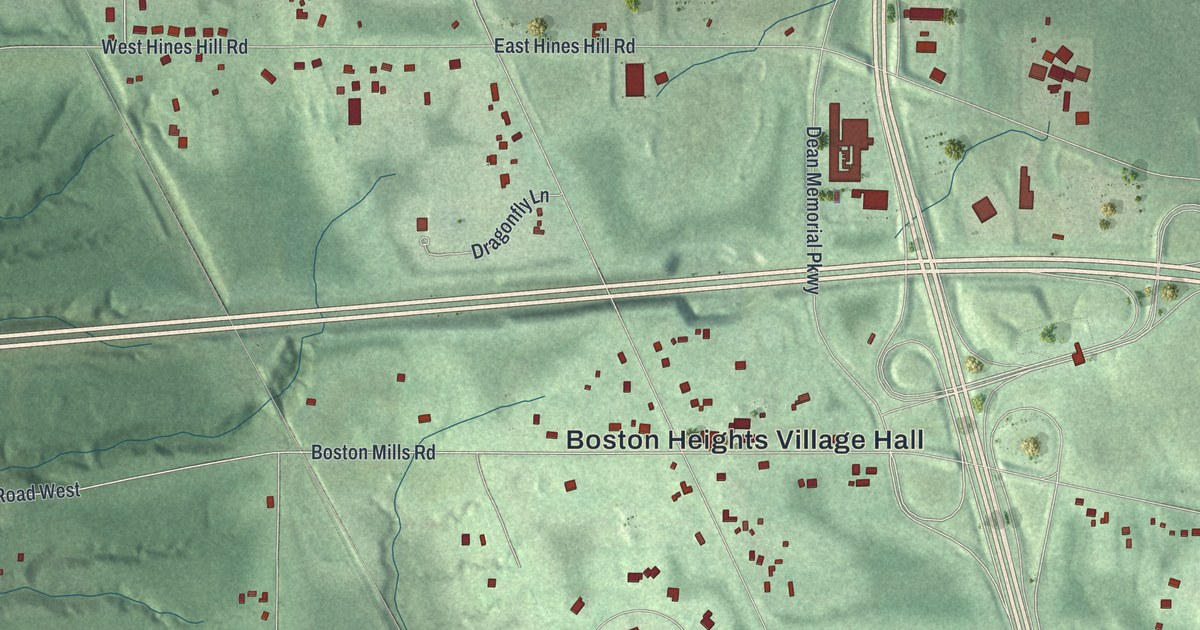 Map of Boston Heights, Ohio in 2026
