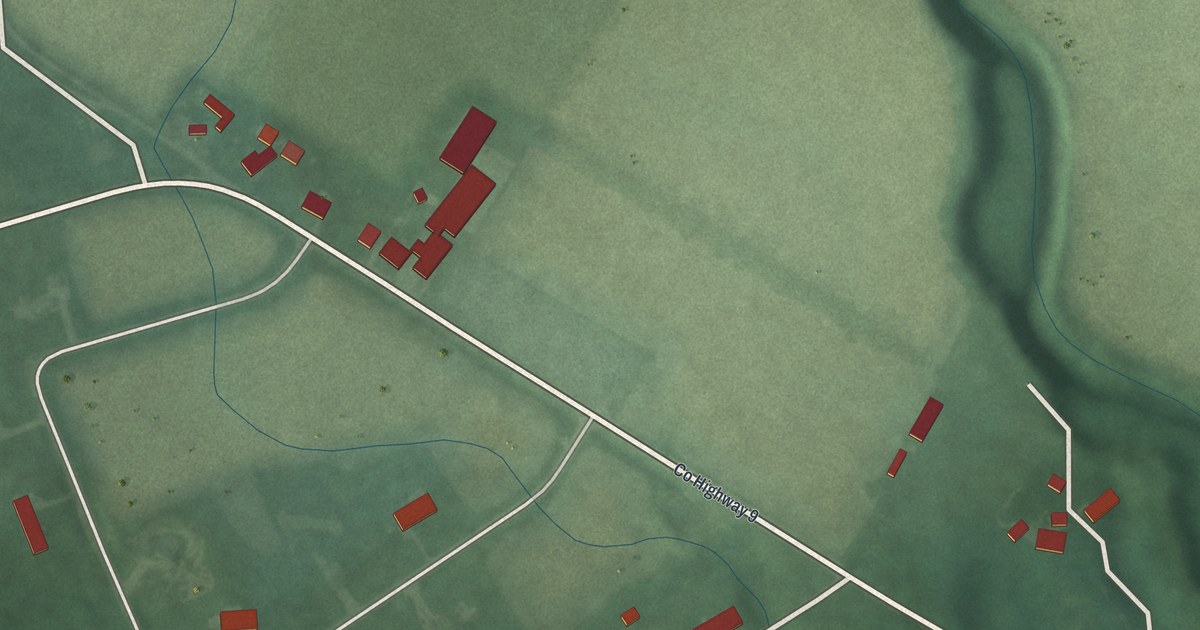 Map of Bourneville, Ohio in 2026