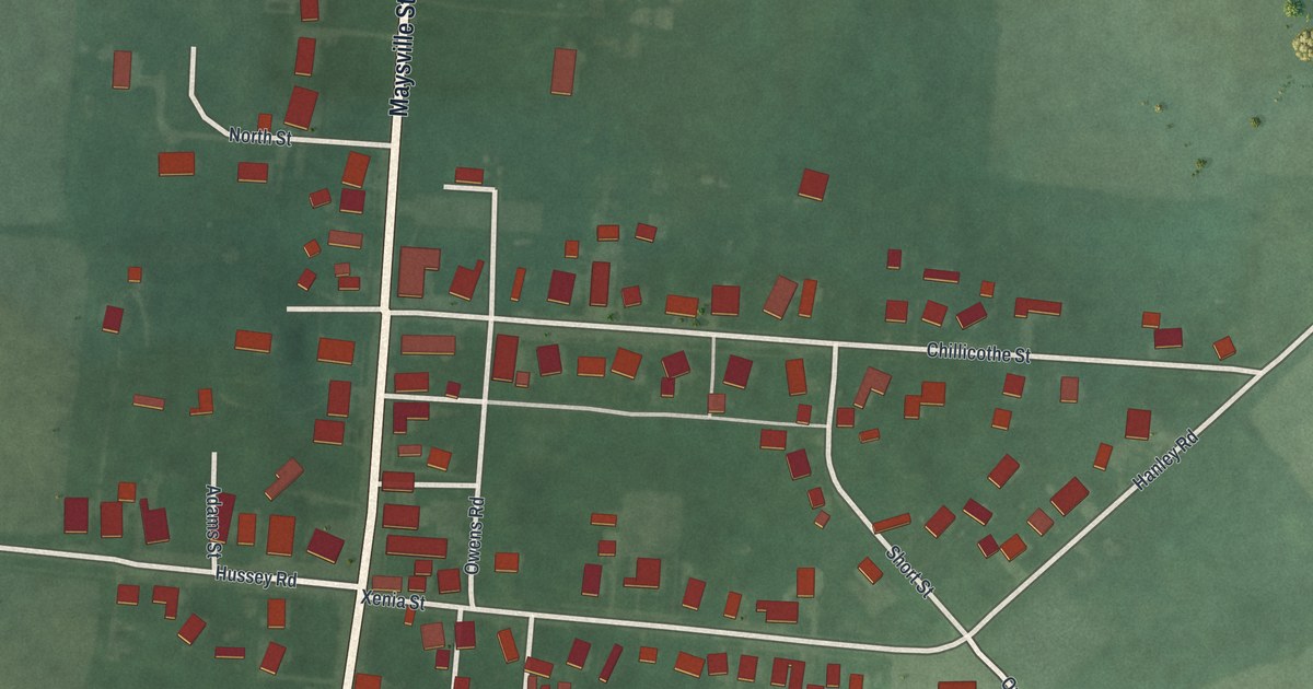 Map of Bowersville, Ohio in 2026