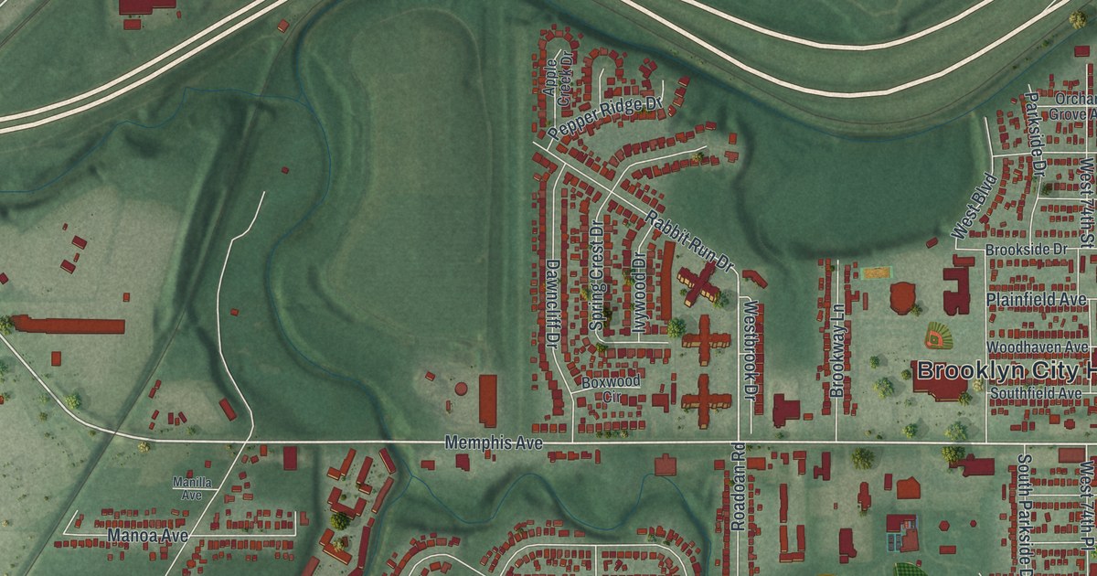 Map of Brooklyn, Ohio in 2026