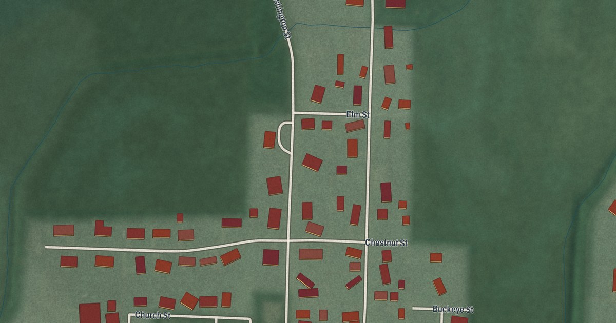 Map of Burkettsville, Ohio in 2026
