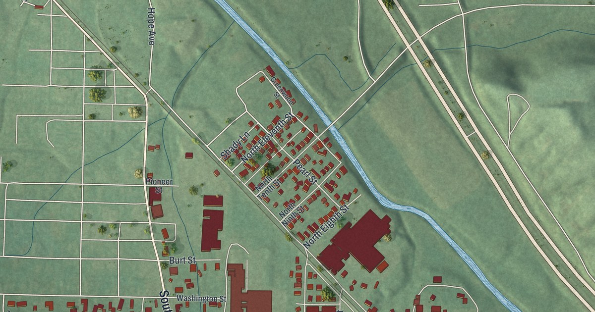 Map of Byesville, Ohio in 2026