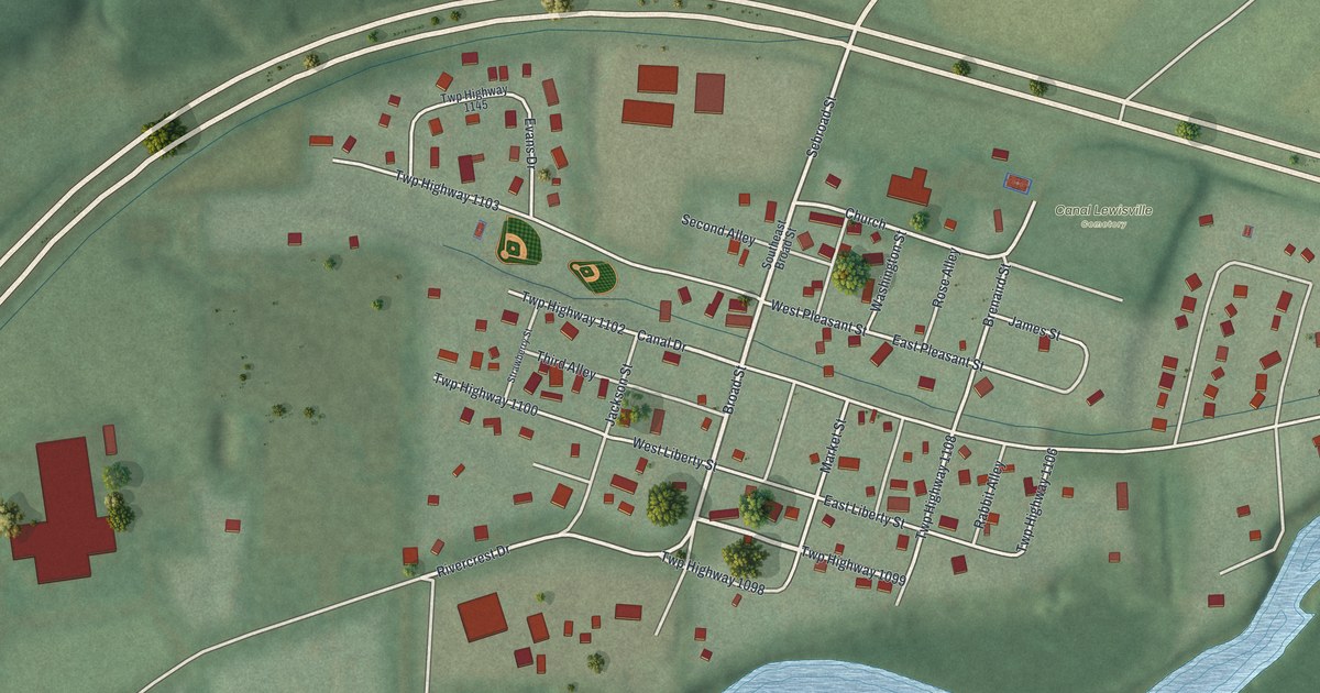 Map of Canal Lewisville, Ohio in 2026