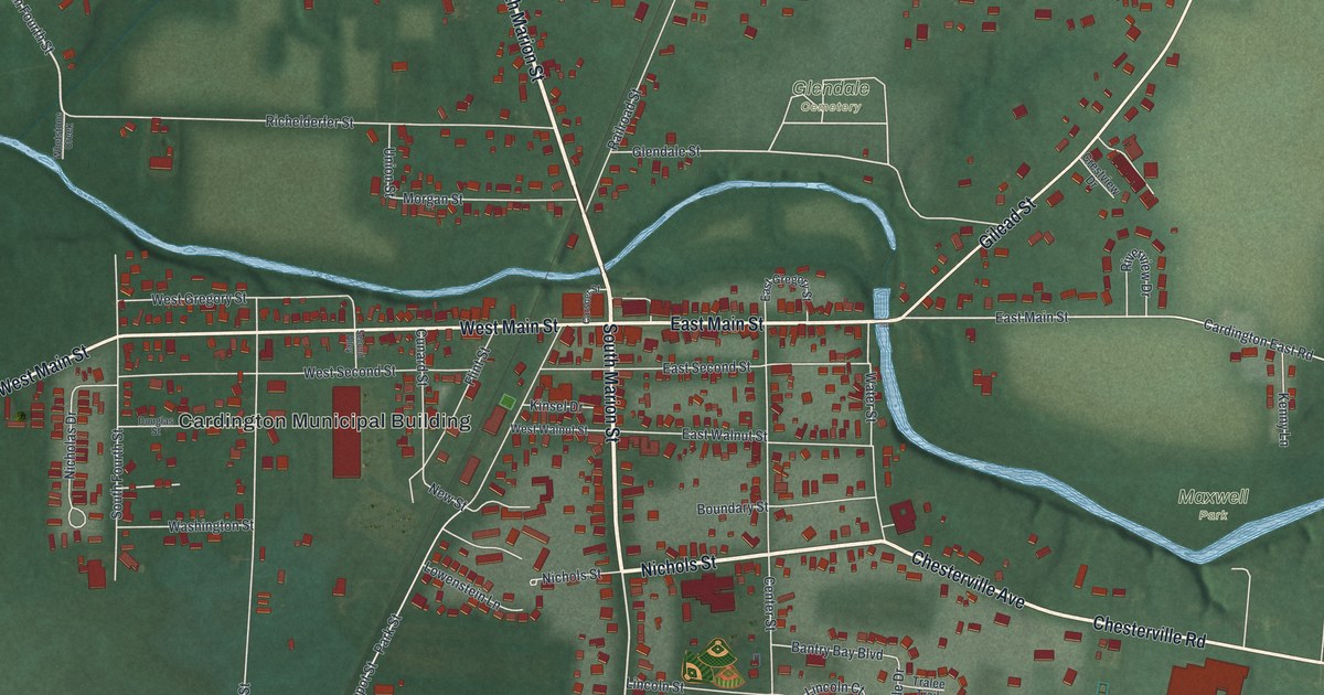 Map of Cardington, Ohio in 2026