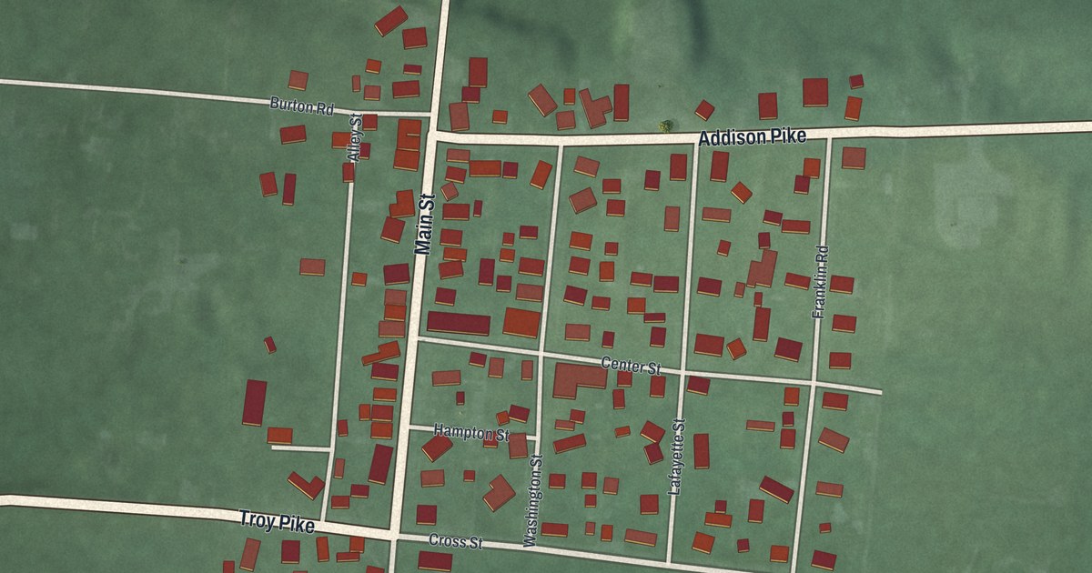 Map of Casstown, Ohio in 2026