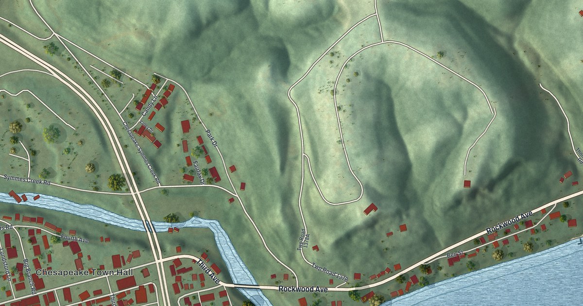Map of Chesapeake, Ohio in 2026