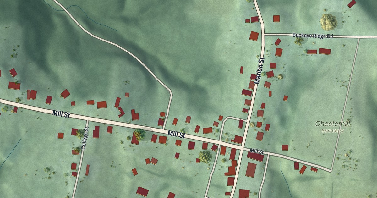 Map of Chesterhill, Ohio in 2026