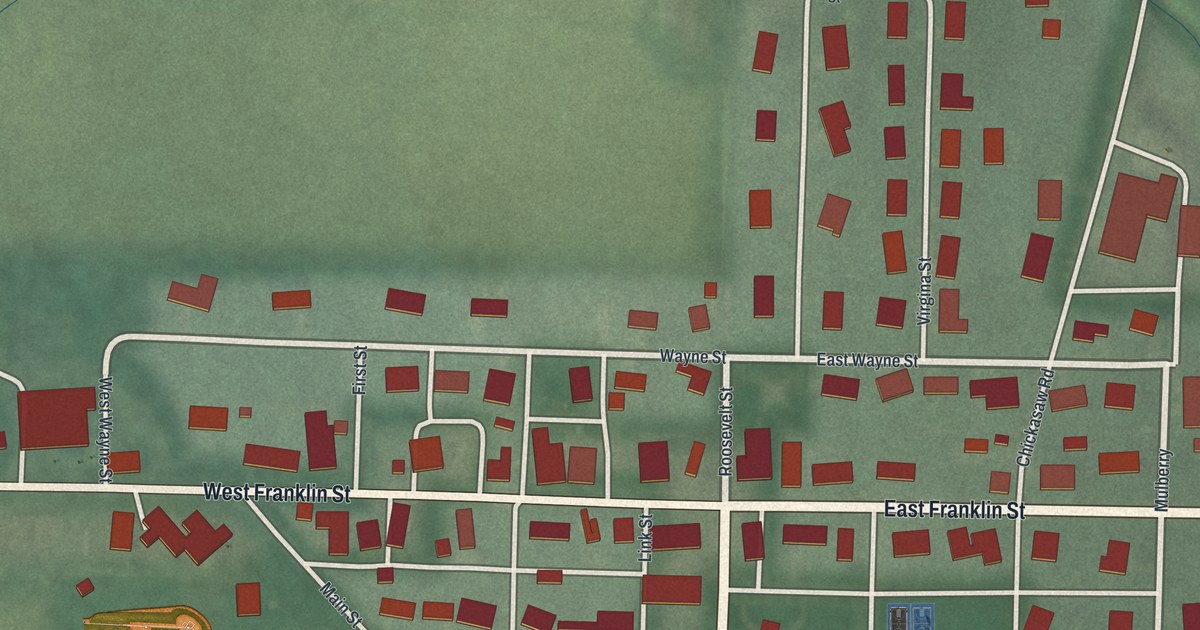Map of Chickasaw, Ohio in 2026