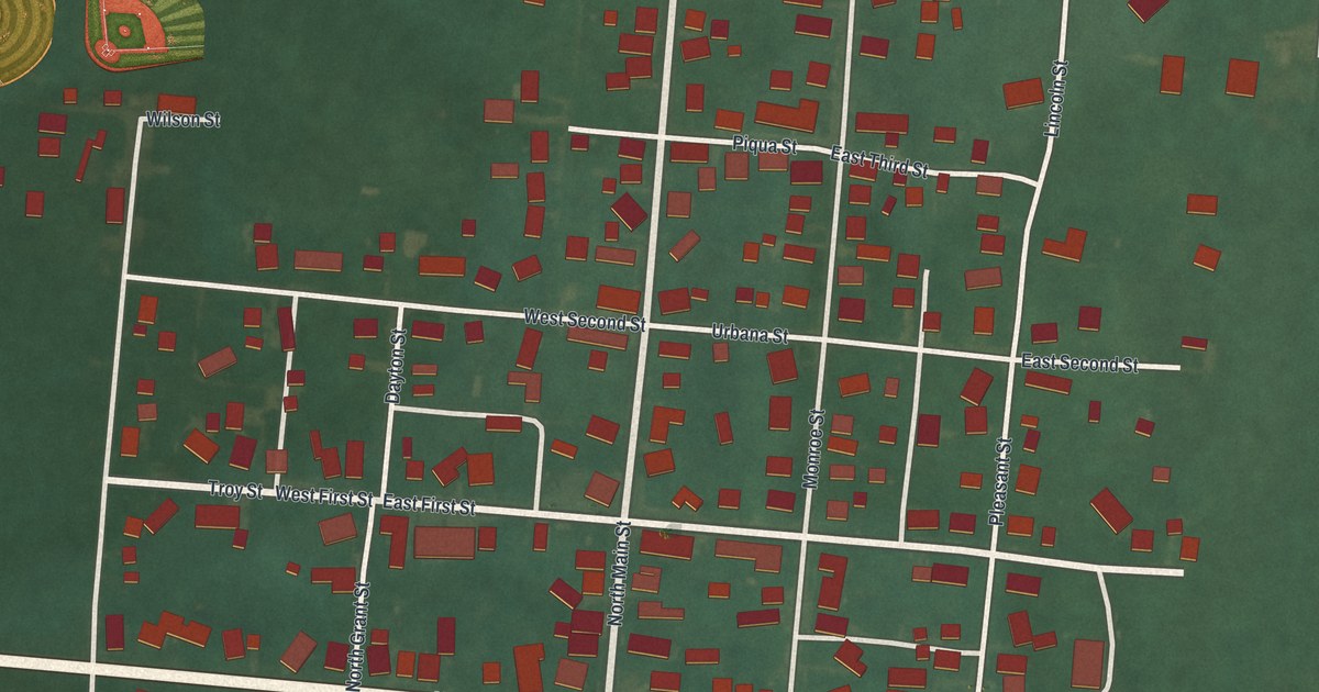 Map of Christiansburg, Ohio in 2026