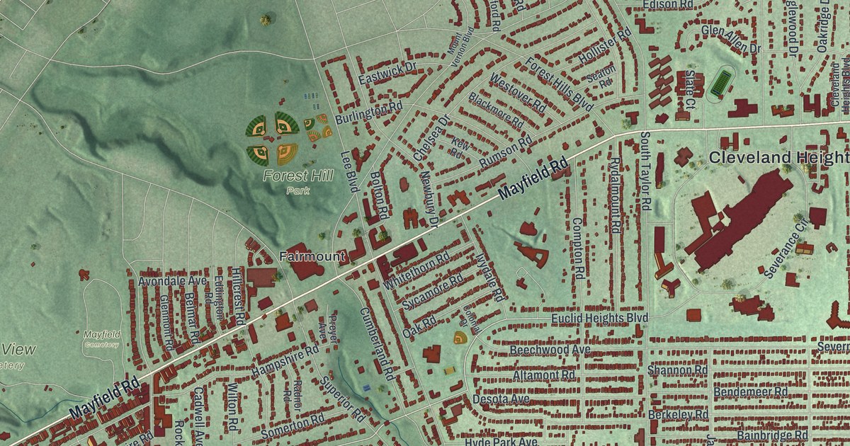 Map of Cleveland Heights, Ohio in 2026