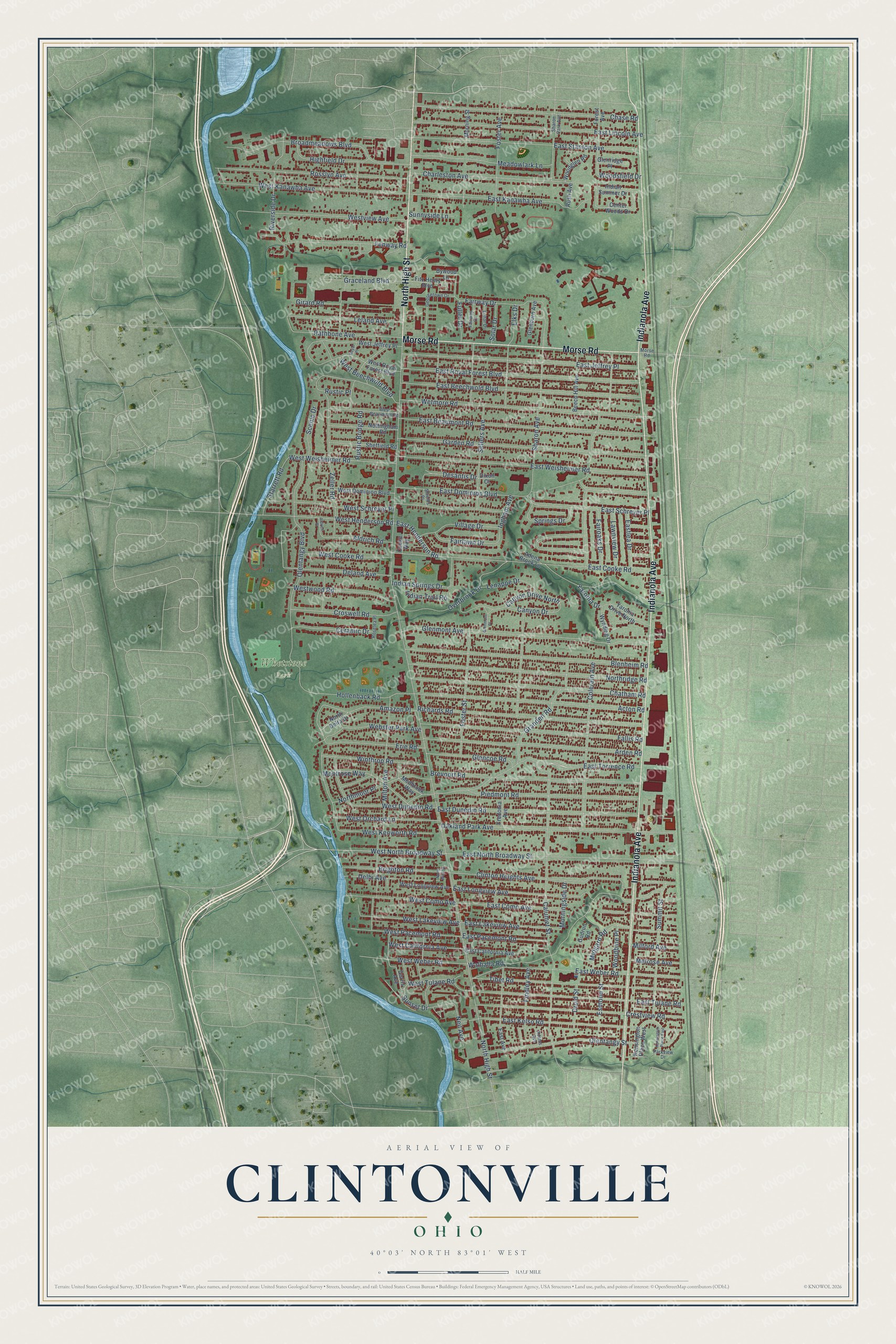 Watermarked full-map preview of Clintonville, Ohio