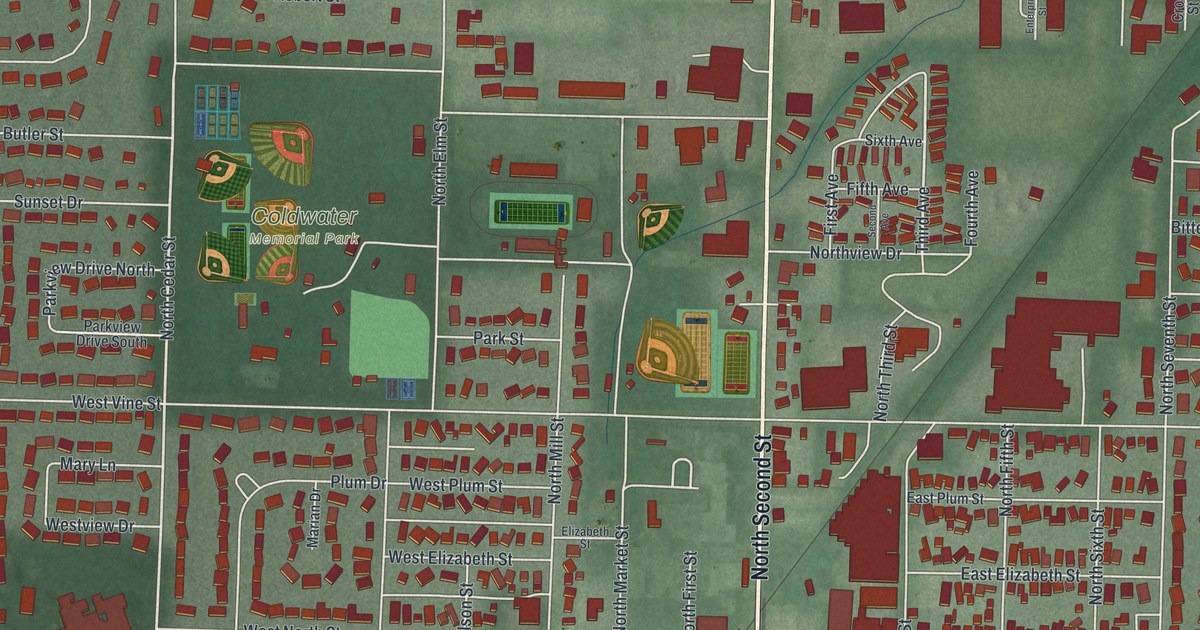 Map of Coldwater, Ohio in 2026
