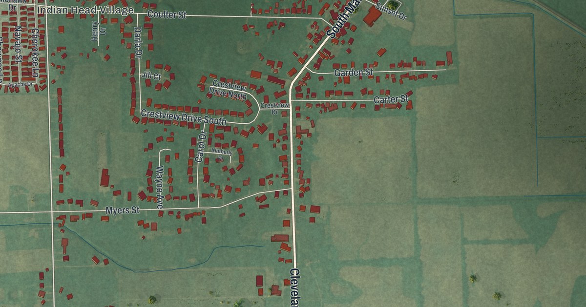 Map of Creston, Ohio in 2026